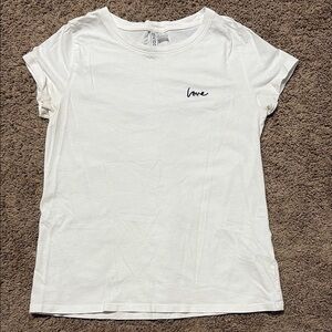 H&M White Tee with “Love”